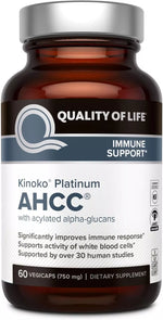 Quality of Life Kinoko Platinum AHCC - Premium Immune Support & Liver Health Supplement