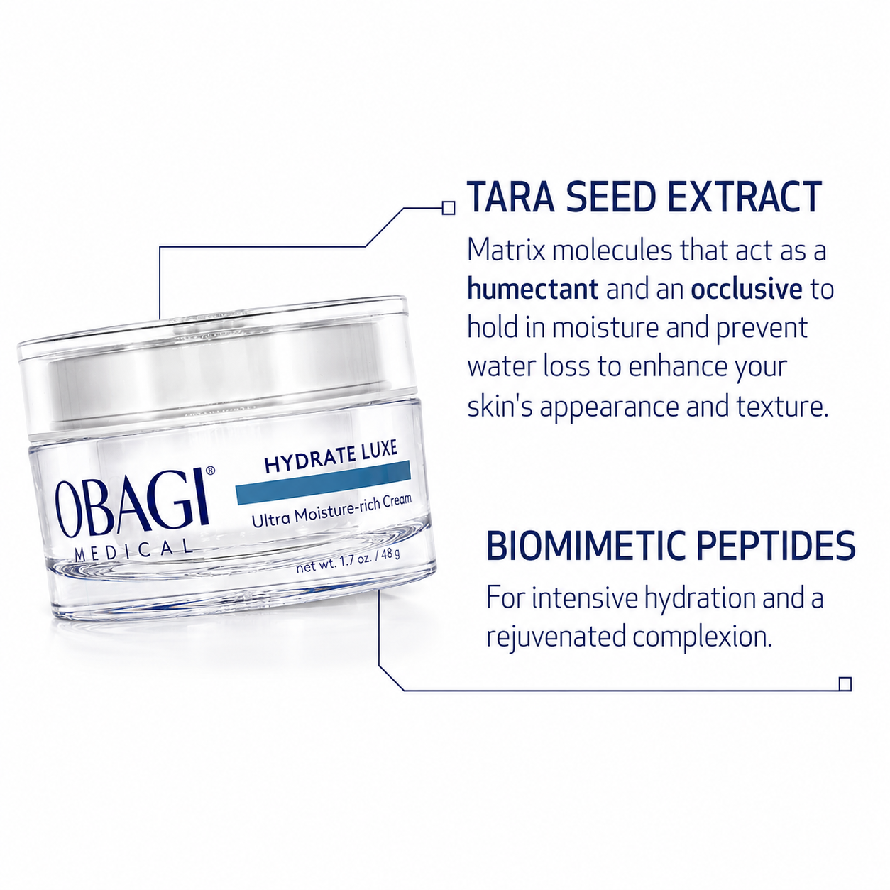 Obagi Hydrate Luxe face cream packaging box