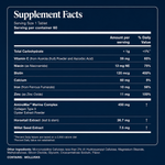 Viviscal hair growth supplement facts label