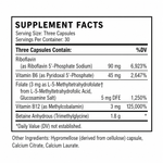 Thorne Methyl-Guard Plus supplement facts label