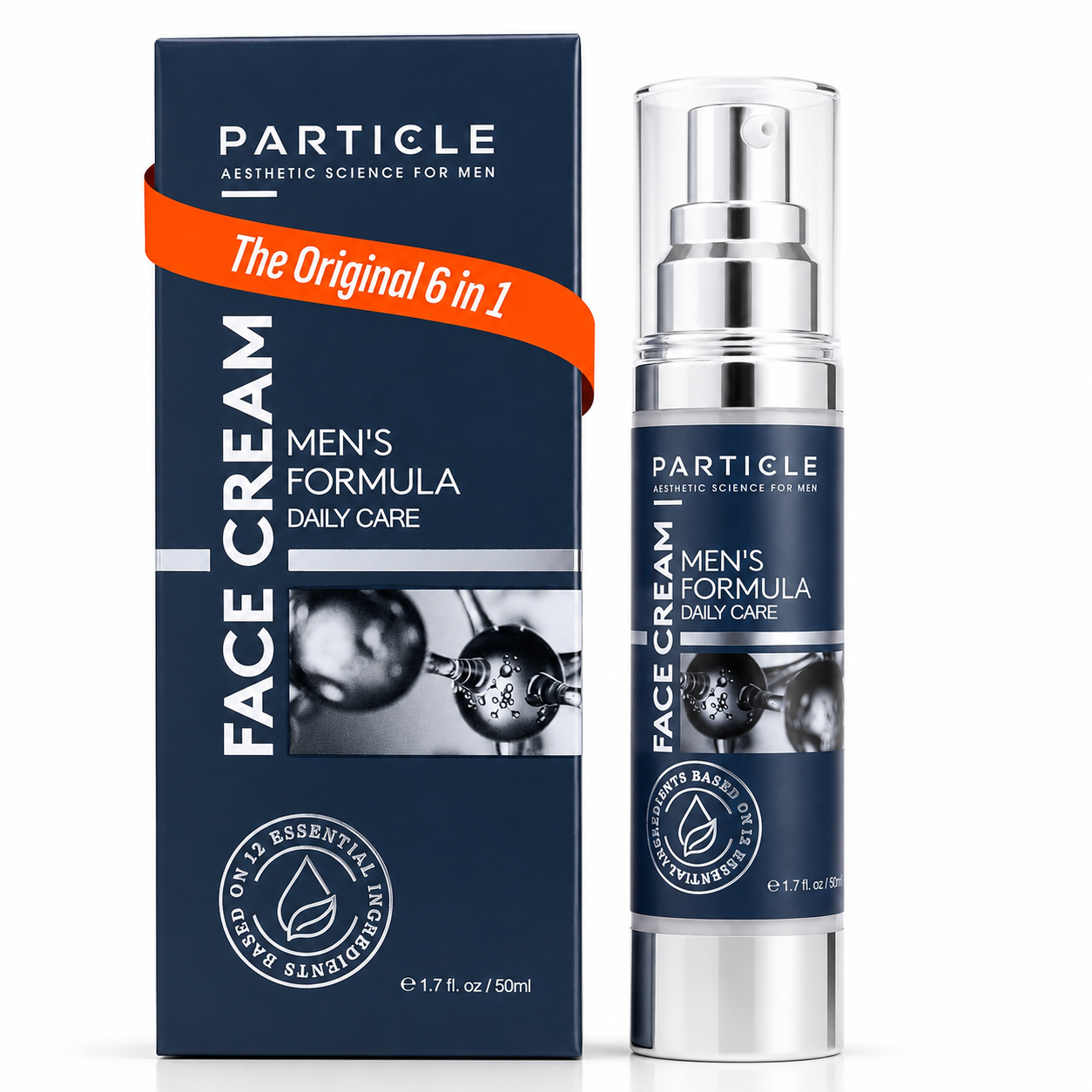 Particle 6-in-1 face cream for men tube